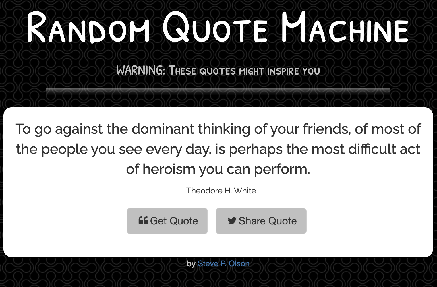 Random Quote Machine Screenshot